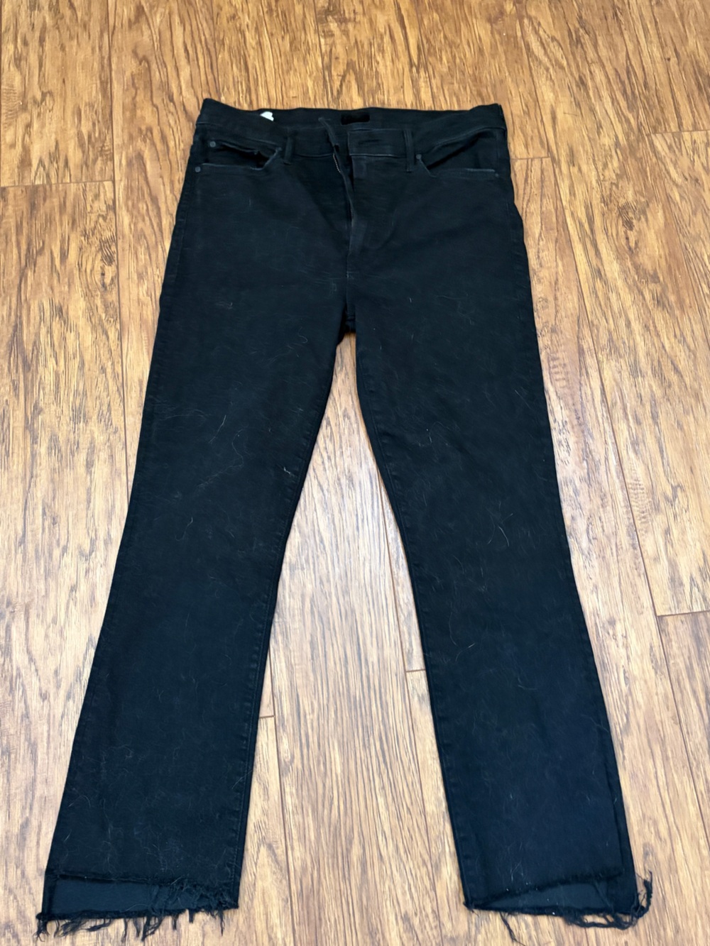 MOTHER Straight Leg Jeans in Black